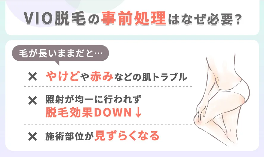 VIO脱毛の事前処理はなぜ必要なのか